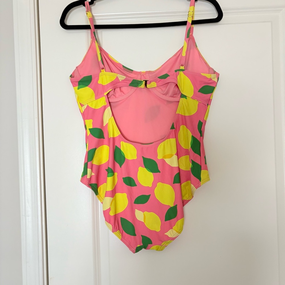 Kate Spade Women’s Pink Lemon-Print One-Piece Swimsuit - Picture 8 of 16
